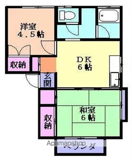 コーポタカダ【102号室】の間取り