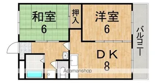 カーサグランデオカモト【2階】の間取り