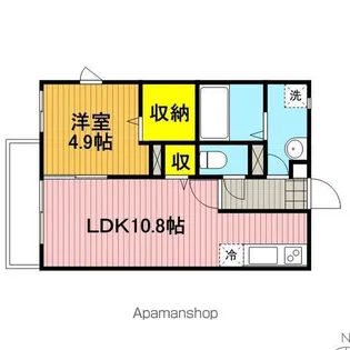 OHANA HARE C【1階】の間取り