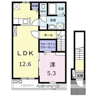 アプファールドⅠ【2階】の間取り