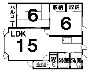 ハッピーハウス12B【2階】の間取り