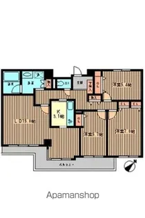 リズ京王多摩川【2階】の間取り