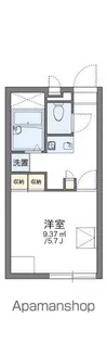 レオパレスハポネス【2階】の間取り