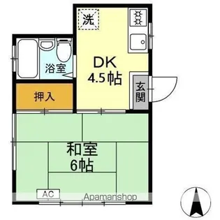 コーポ池田桃井【2階】の間取り