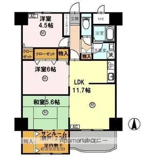 アウスピオーリ【5階】の間取り