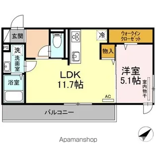 フォレストヒルズ春日原【202号室】の間取り