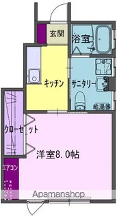 ロングリバーホーム桜木町 B【101号室】の間取り