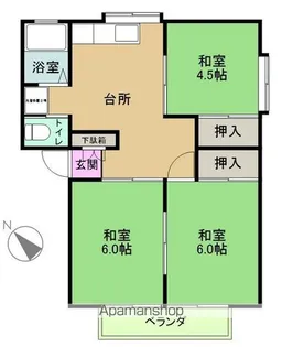 みきハイツ【201号室】の間取り