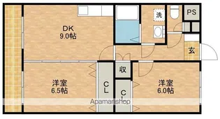 マンションYK2【1階】の間取り