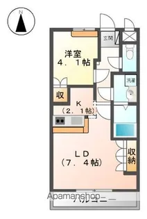 レジデンス城西Ⅰ【2階】の間取り