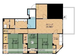 滋賀県湖南市中央1丁目【マンション】の間取り