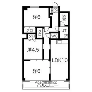 ハイツソレアード【4階】の間取り
