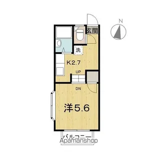 コーポセゾンさつき東仙台【106号室】の間取り