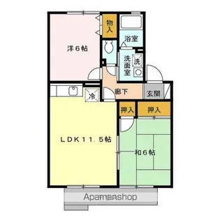 グレープヒルズ羽犬塚Ⅰ A棟【1階】の間取り