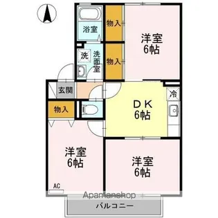 サンコート橋塚【2階】の間取り