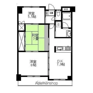 ハートフルライフIWASA3(岩佐第三マンション)【5階】の間取り