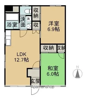 サワータウン花園【103号室】の間取り