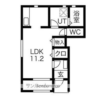 オン アルカスS【101号室】の間取り