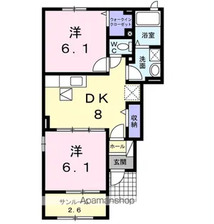 アルヴィータB【1階】の間取り