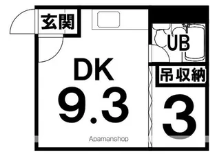 コーポほうめい【1号室】の間取り