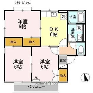 スカイガーデン・青沼 B【2階】の間取り