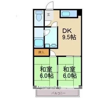 メゾン笹山【3階】の間取り