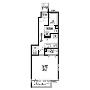クレール 新守山【1階】の間取り