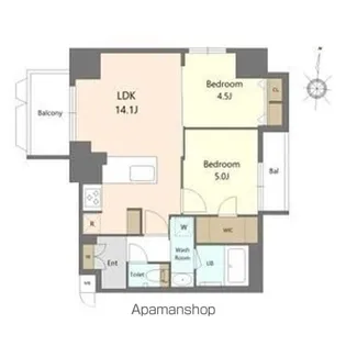 S-RESIDENCE高岳bresa【15階】の間取り
