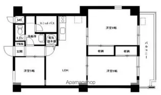 ライオンズマンション博多【13階】の間取り