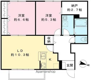 パインリーフ【101号室号室】の間取り