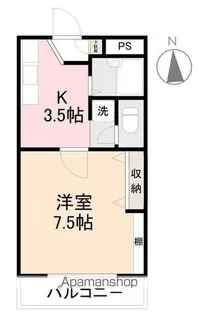 ニューエスト石丸Ⅰ【205号室】の間取り