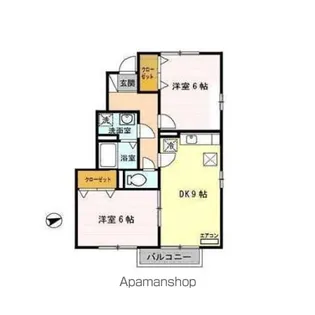 グランモアヤマト【1階】の間取り