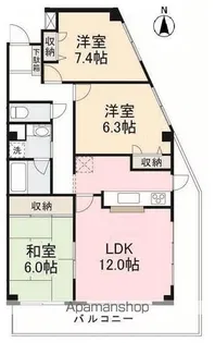 ガーデンヒルズ栗林【501号室】の間取り