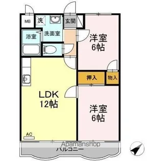 サンパティーク桜木II【3階】の間取り