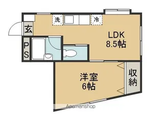 プランドビル銀杏町【3階】の間取り