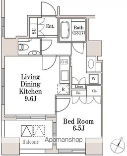 LASANTE一番町【3階】の間取り