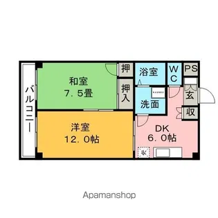 PLEAST御井駅前【303号室】の間取り