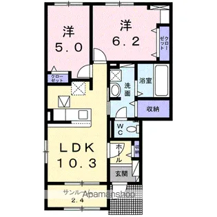 プラシード S【1階】の間取り