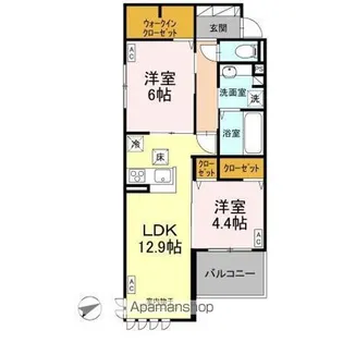 ドゥ・アムール【1階】の間取り