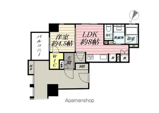 プラウドタワー本町2丁目【4階】の間取り