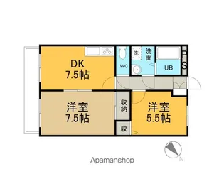 シティーコーポ21【303号室】の間取り