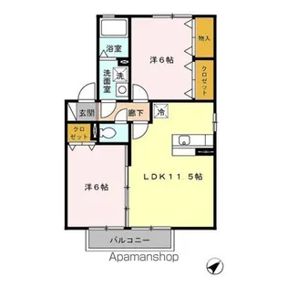 メゾン アルカディア B棟【2階】の間取り