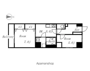 三旺マンション第6金山【9階】の間取り