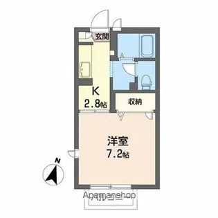 アヴニール北仙北Ⅱ【2階】の間取り