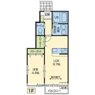 PEIXES陽(ペイシスハル)【1階】の間取り