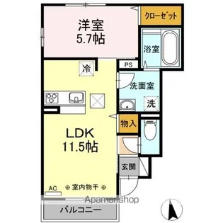 ウィステリアS【1階】の間取り