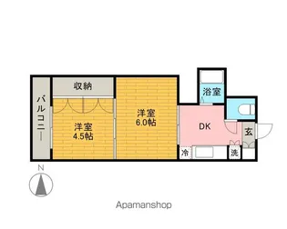アルデール南鍛冶町【2階】の間取り