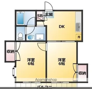 コーポサニー【2階】の間取り