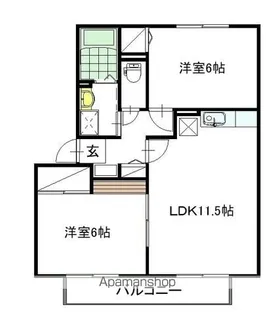 ミレニアムK2 A棟【2階】の間取り