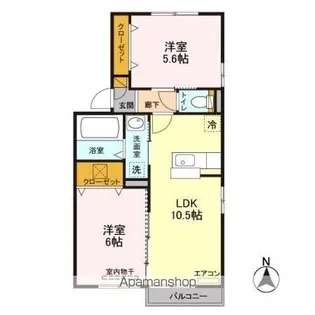 ラプルベール A【1階】の間取り